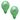 Papstar Luftballons Ø 25 cm grün - 100 Stk