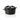LAVA Casseroles round , schwarz emaillierter Bräter, Gusseisen 25 x 11,5 cm