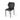 Chaise de restaurant Louis, noire, rembourrée en cuir synthétique