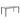 barths Belfort rechteckiger Dining-Tisch 210 x 90 cm - Anthrazit