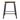 Tabourets bas avec assise en bois Bolero Cantina gris métal (lot de 4)