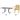 SIENA GARDEN Set aus 4x Stapelsessel Lane & Klapptisch Sola 160x90 mustard