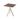 Feros Infinity Tripod Terrassentisch Sand frame + Tropical Wood HPL 70x70 cm