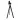Feros Infinity Tripod Stehtisch Schwarz frame + Moonstone HPL 70x70 cm