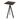 Feros Infinity Tripod Stehtisch Schwarz frame + Riverwashed Wood HPL 70x70 cm
