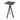 Feros Infinity Tripod Stehtisch Schwarz frame + Galaxy Marble HPL 70x70 cm