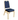 Bankettstühle Bolero mit rechteckiger Lehne, blau 4 Stück