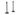 Poteaux de séparation Trendy, inox, noir avec cordon noir, 1,8 m – 2 pièces