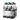 Machine à glace Slush 3x 12 litres inox noir