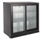 Réfrigérateur de bar ECO 230 avec portes coulissantes noir, éclairage LED, encastrable