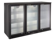 Réfrigérateur de bar ECO 350 avec portes battantes noir, éclairage LED, encastrable