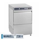 Gläserspülmaschine ECO 40x40 cm Korbmaß, mit Reiniger- & Klarspüldosierer, mit Ablaufpumpe & Enthärter, Made in Europe, 230 Volt