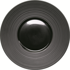 Kontrast Teller flach mit breiter, strukturierter Fahne Ø 300 mm, schwarz