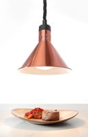 Lampe chauffante réglable en hauteur, conique - cuivre