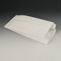 1000 pochettes en papier Papstar, en cellulose, filetées, 24 cm x 11 cm x 6 cm, blanc, contenance : 1 kg