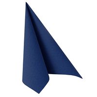50 serviettes de table Papstar « Collection ROYAL » 1/4 de pli 40 cm x 40 cm bleu foncé