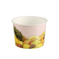 200 pots à glace Papstar, carton, ronds, 150 ml, Ø 7,7 cm x hauteur : 5,5 cm - « Fruits »