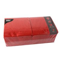 250 serviettes de table Papstar, 3 épaisseurs, pli 1/4, 33 cm x 33 cm, rouge