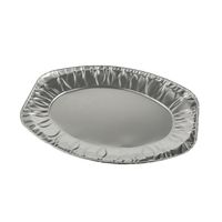10 assiettes de service Papstar, ovales en aluminium 35 cm x 24,5 cm