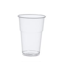70 tasses de boisson froide Papstar, PLA, « pure », 0,4 l, Ø 9,5 cm x hauteur : 13,2 cm limpide avec bord en mousse