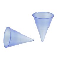 1000 gobelets forme cornet Papstar, PP, 115 ml, Ø 7,03 cm x hauteur : 9,5 cm, bleu, Blue Cone