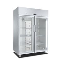 Marecos Softline Edelstahl 1400 Liter GN 2/1 Kühlschrank mit Glastür und Umluftkühlung