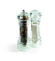 Moulin à sel et à poivre acrylique - hauteur 26cm – 2 pièces