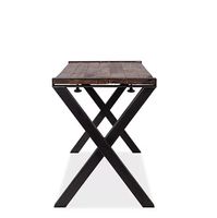 Old Dutch Tisch mit Barnwood-Tischplatte, hoch, X-Gestell, 1200 x 800 x 1100 mm