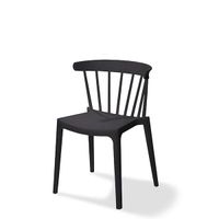 Chaise empilable Windson, noire, polypropylène