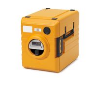 Rieber conteneur isotherme 52 litres, chargement frontal avec chauffage numérique à air pulsé, orange