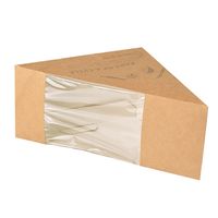 Boîte à sandwichs Papstar Pure avec fenêtre de visualisation - M ; carton - 50 pièces 