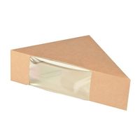 Boîte à sandwichs Papstar Pure avec fenêtre de visualisation - S ; carton - 50 pièces