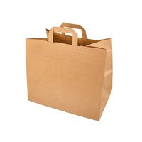 50 sacs de transport Papstar, papier, 27 cm x 32 cm x 17 cm, bruns, avec poignée
