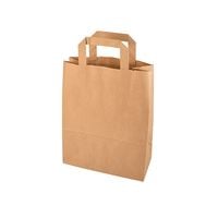 50 sacs de transport Papstar, papier, 28 cm x 22 cm x 10 cm, bruns, avec poignée