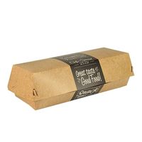 Boîtes à baguettes Papstar Pure - « Good Food » ; carton - 6,2 cm x 7,5 cm x 21 cm