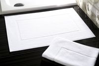 Tapis de bain en éponge retors, 100 % coton, 50 x 70 cm, blanc, 600 g/m2
