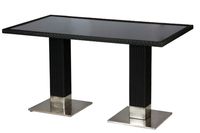 Table de bar Largo 1400 x 800 mm avec plateau en verre