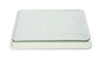 Tablett Polyester, 45,5x35,5cm - hellgrau mit kl.Punkten
