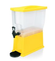 Distributeur de jus - 14 litres - jaune - polypropylène