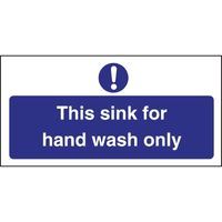 Vogue Hinweisschild "This sink for hand wash only" Nur zum Händewaschen