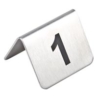 Numéros de table Olympia 21 à 30 en acier inoxydable - 10 pièces