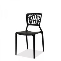 Chaise empilable Webb noire, polypropylène, 470 x 430 x 840 mm
