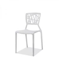 Chaise empilable Webb blanc, polypropylène, 470 x 430 x 840 mm