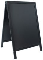 Panneau double de 85 cm, noir, surface : 47 cm x 67 cm