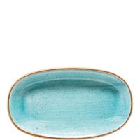 Bonna Premium Porcelain Aura Aqua Gourmet Platte oval 19 x 11 cm, hellblau