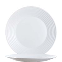 Assiette blanche plate Arcoroc Stairo Uni 25cm - (6 pièces)