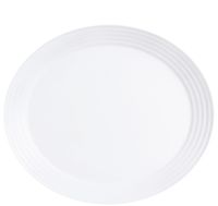 Arcoroc Stairo Uni weiß Platte oval 33cm - (6 Stück)