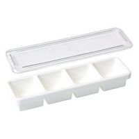 Boîte à épices 4 compartiments, blanc 470 x 130 x 75 mm