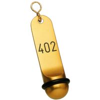 Hotel-Schlüsselanhänger Leichtmetall Gravur 115 x 30 - Gold