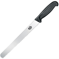 Couteau à viande dentelé Victorinox Fibrox à pointe arrondie 355 mm